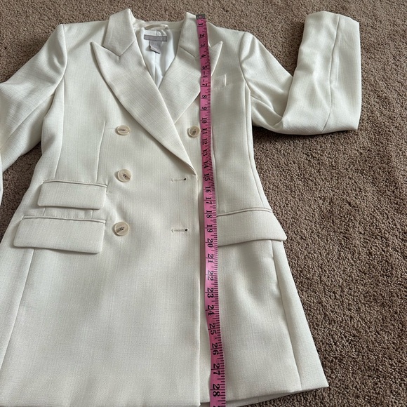 H&M Double-Breasted Cream Blazer Jacket -XS - Picture 7 of 10